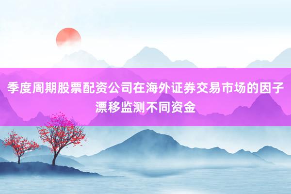 季度周期股票配资公司在海外证券交易市场的因子漂移监测不同资金