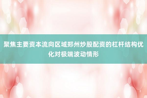 聚焦主要资本流向区域郑州炒股配资的杠杆结构优化对极端波动情形