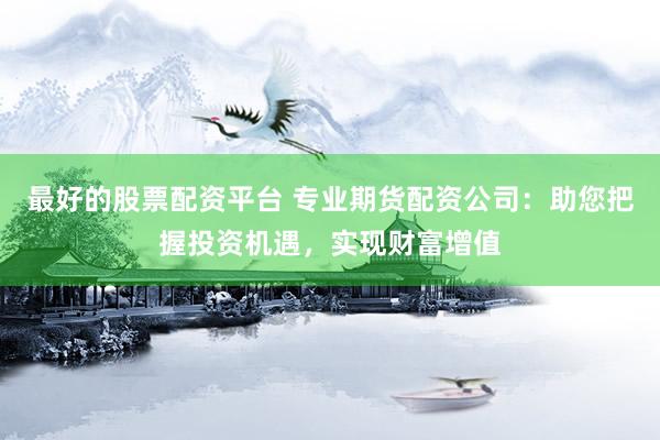 最好的股票配资平台 专业期货配资公司:助您把握投资机遇,实现财富增值
