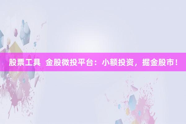 股票工具  金股微投平台：小额投资，掘金股市！